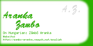aranka zambo business card